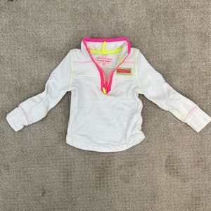 Vineyard Vines 3T Shep Shirt. White with neon accents